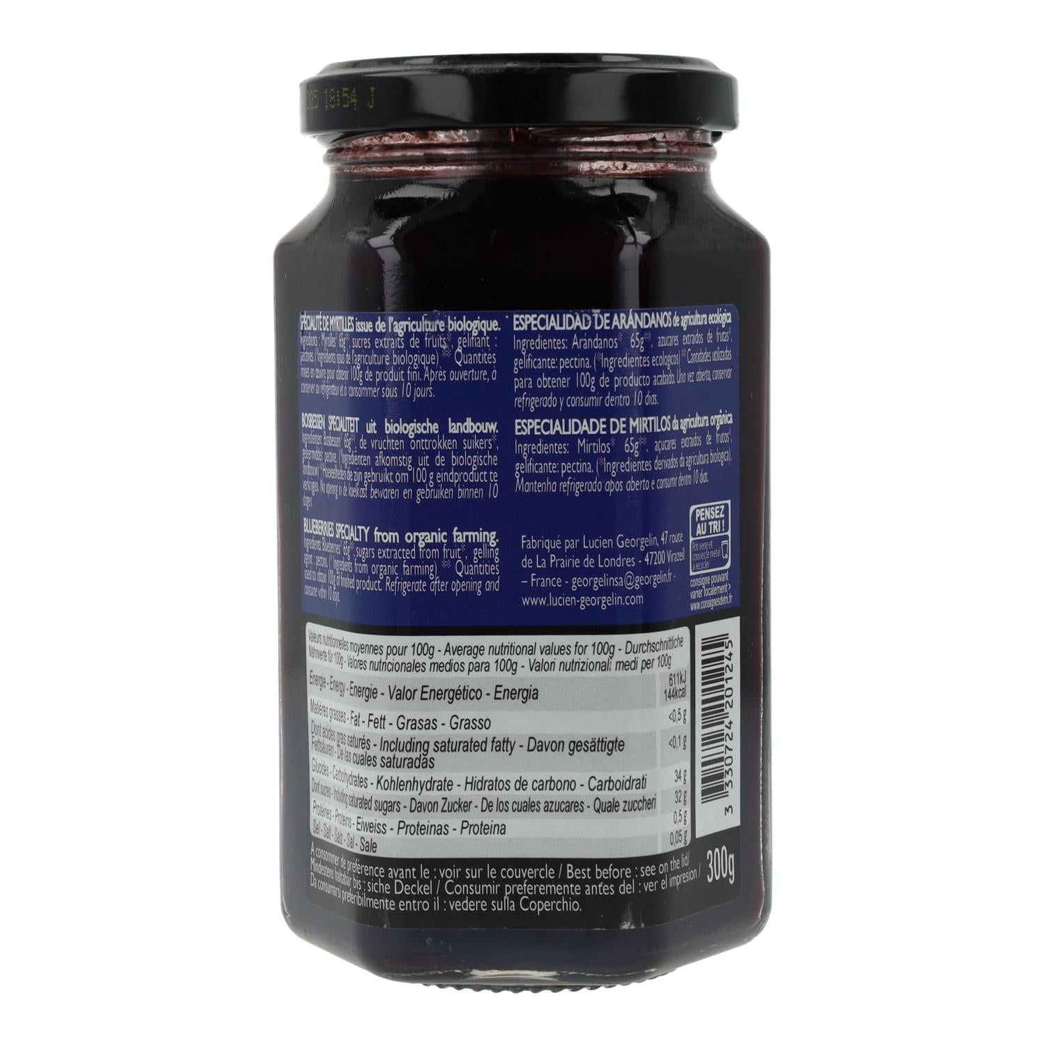 Mermelada de arándanos BIO Destination 300 g