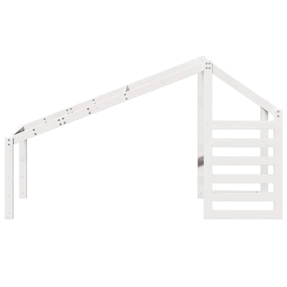 Techo De Cama Infantil Madera Maciza Pino Blanco 188x97x113 Cm_3