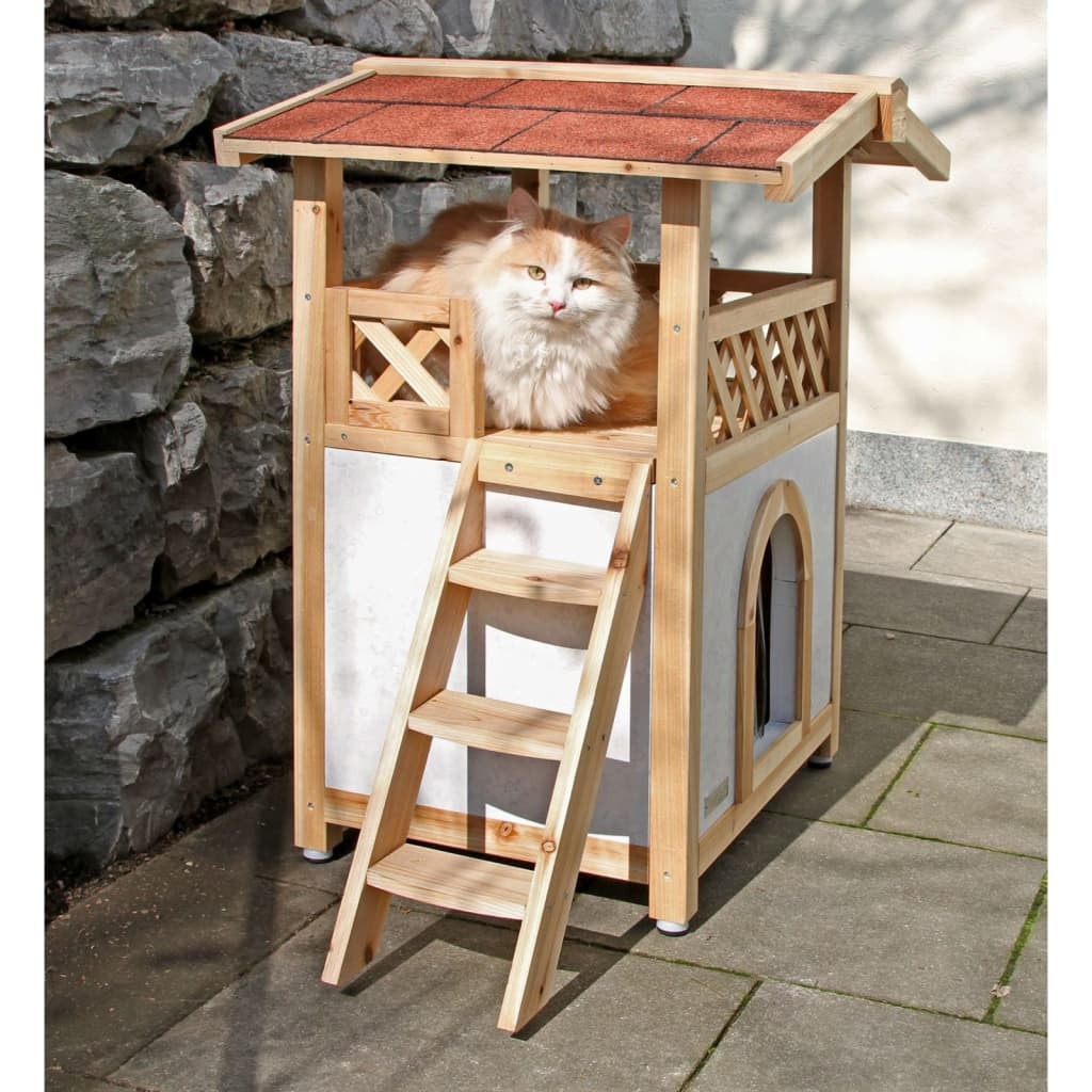 Kerbl Casa Para Gatos Tyrol Alpin Marrón Claro 88x57x77 Cm_1