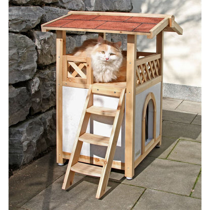 Kerbl Casa Para Gatos Tyrol Alpin Marrón Claro 88x57x77 Cm_1