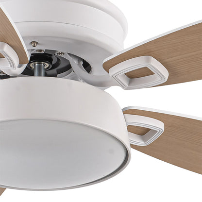 Ventilador 30w Dc Braw Blanco 5 Aspas Blanco/haya 6 Vel. 3 Colores 106,7d C/remoto, Memoria Y Temporizador 2850lm_2