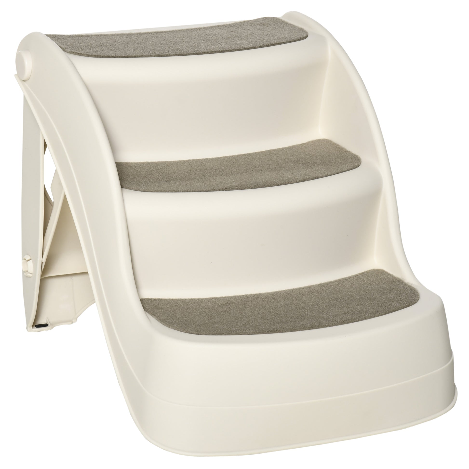 Pawhut Escalera Para Perros Plegable Con Alfombras Antideslizantes 49x38x38 Cm_0