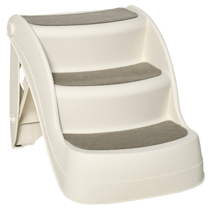 Pawhut Escalera Para Perros Plegable Con Alfombras Antideslizantes 49x38x38 Cm_0