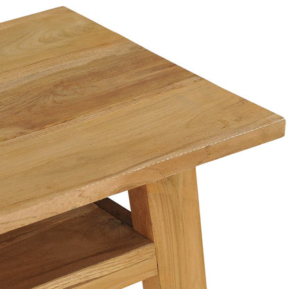 Mesa Consola De Madera De Teca Maciza 120x35x75 Cm_3