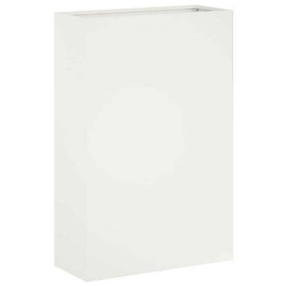 Macetero De Jardín 2 Uds. Blanco 40 X 20 X 75 Cm_2