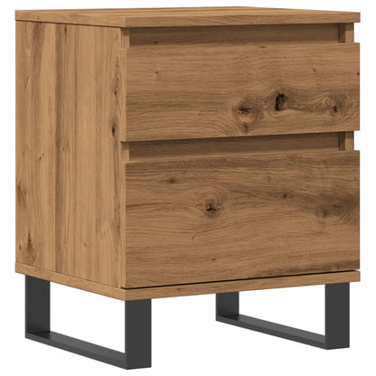 Mesita De Noche Madera De Ingeniería Roble Artisian 40x35x50 Cm_0