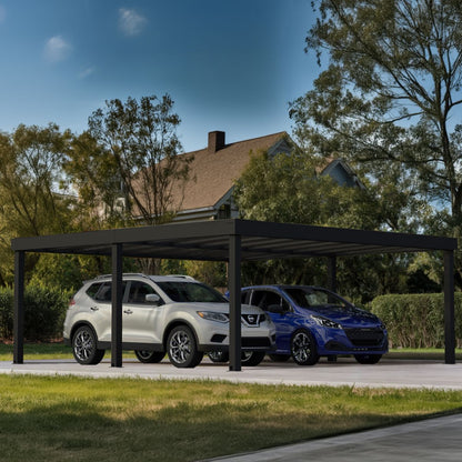 Cobertura para garagem em alumínio Sydney Arch 6 x 6 m