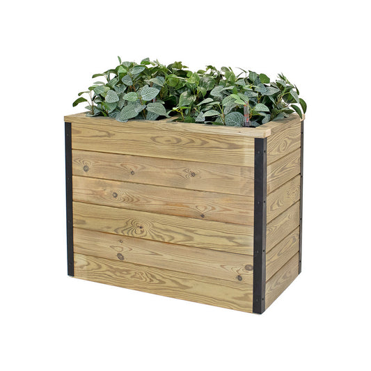 Jardinera Con Autorriego De Madera Nidum Interior Y Exterior Hortalia 75x40x60 Cm_0