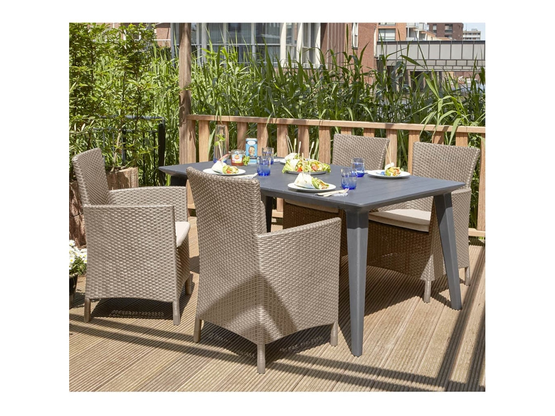 Keter Sillón Exterior Resina Con Cojín Iowa Capuchino Anxpxal Cm 62x60x89_1