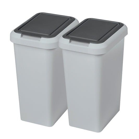 Set 2 Cubos touch & Lift De 9l Gris_0