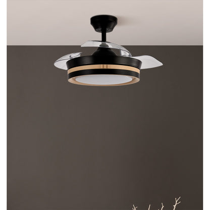 Ventilador Dc Viper Negro/madera 48w 3aspas 91d 4800lm 6vel 3000k,4500k,6000k, Remoto+temporizador+memoria_2