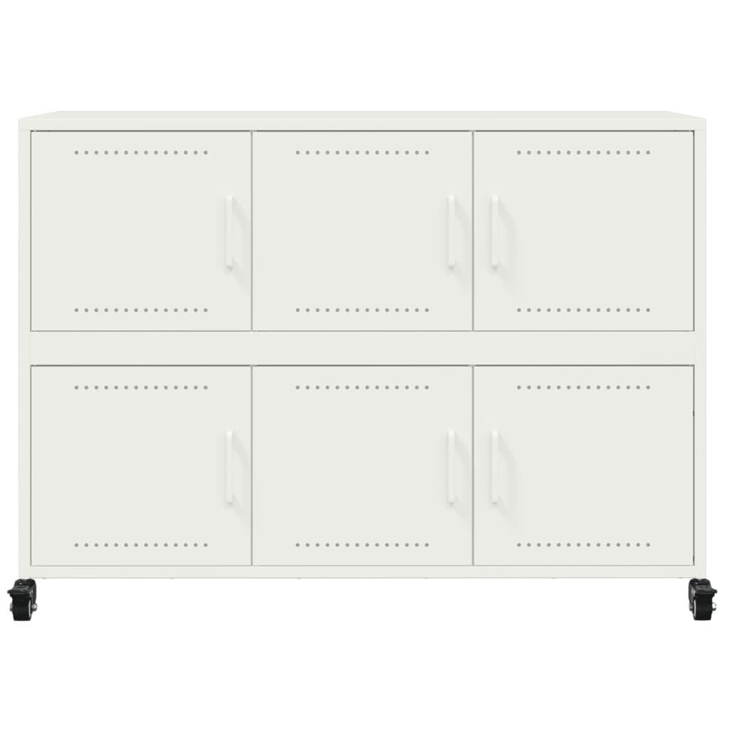 Aparador De Acero Laminado En Frío Blanco 100,5x39x72 Cm / Vetonek_5