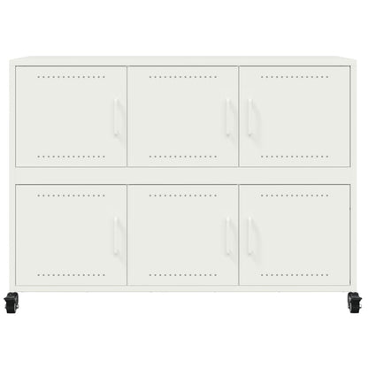 Aparador De Acero Laminado En Frío Blanco 100,5x39x72 Cm / Vetonek_5