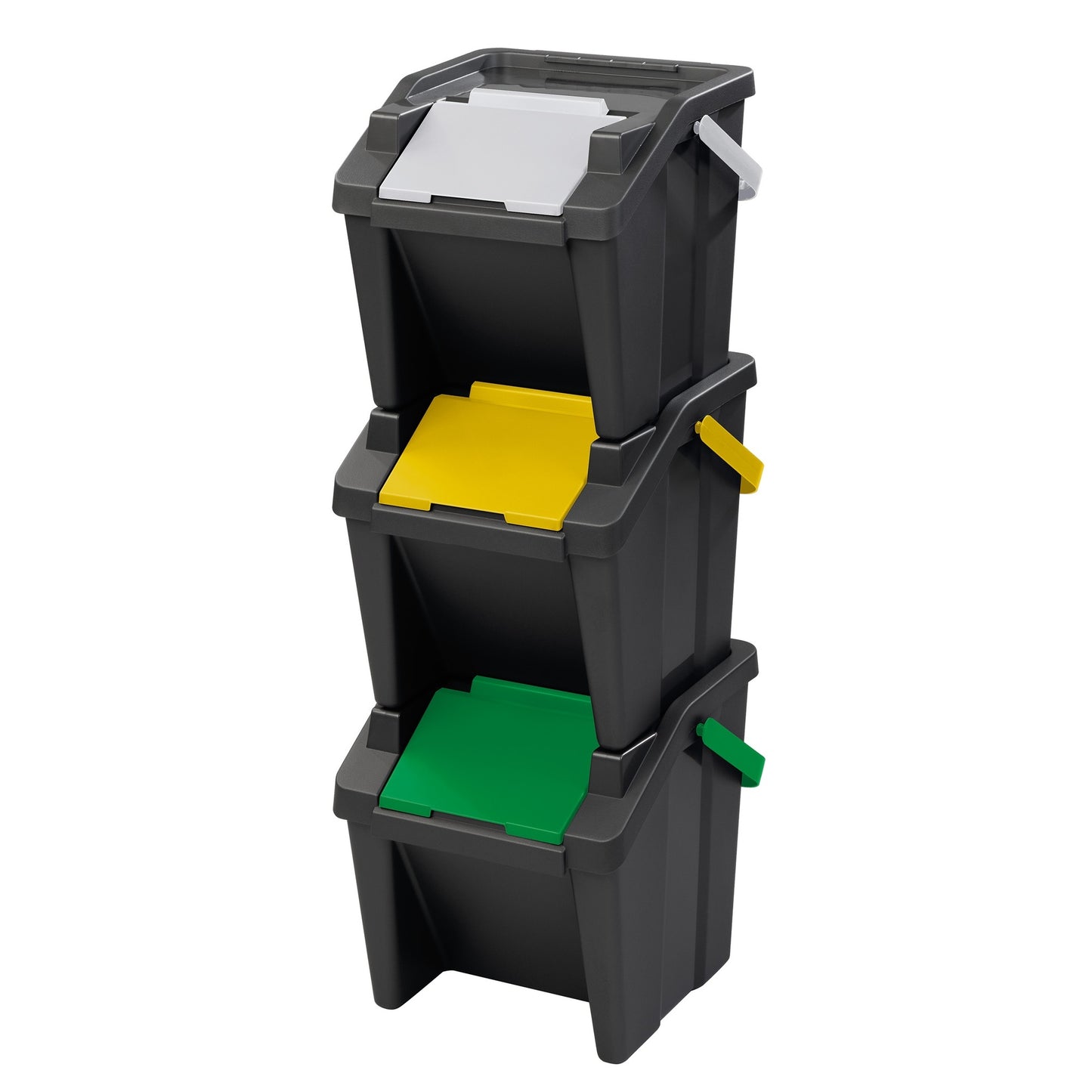 Set De 3 Papeleras Apilables moda 30l Con Asa_0