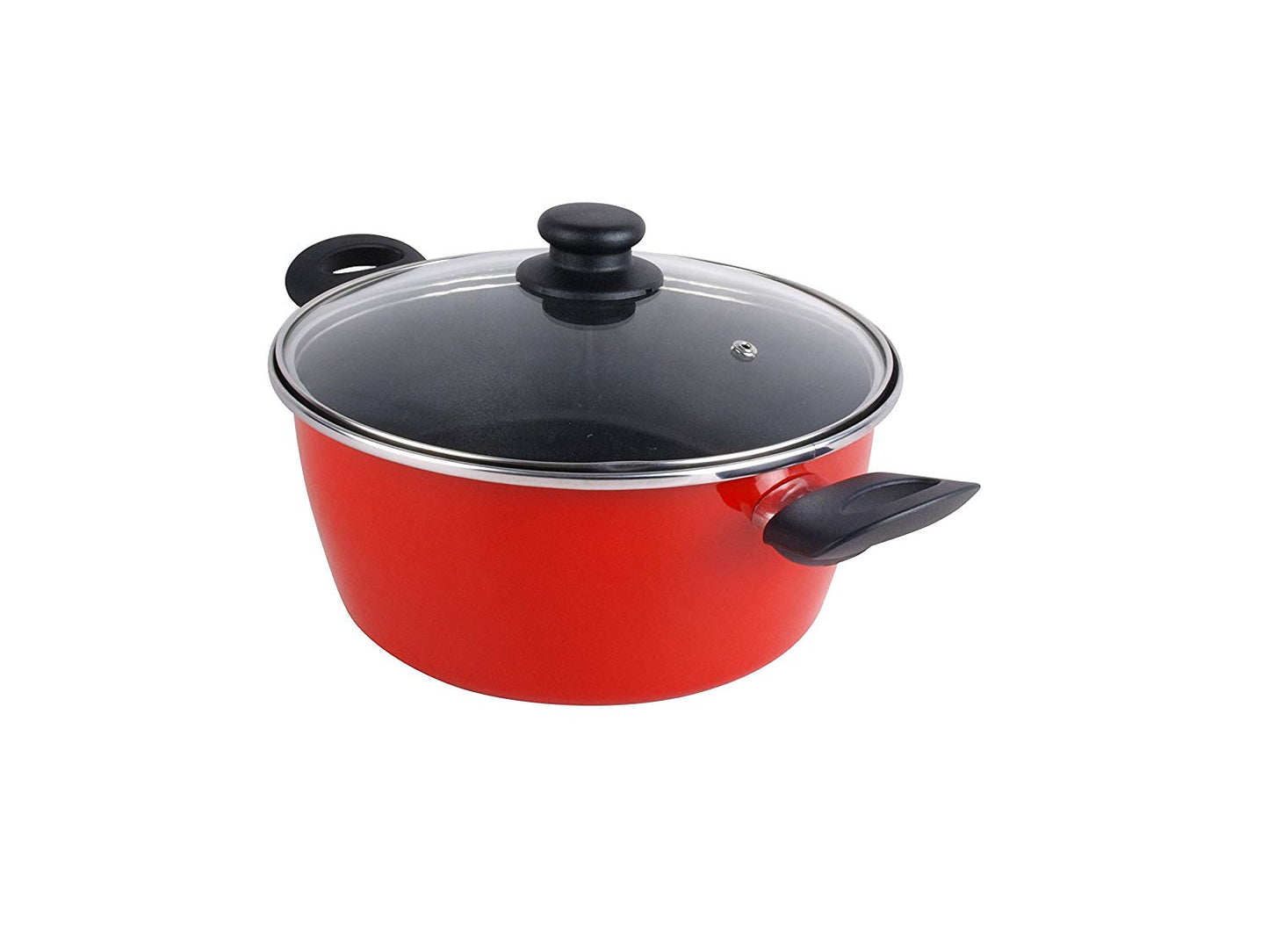 Batería De Cocina 5 Piezas, Inducción, Antiadherente, Libre Pfoa, Acero Vitrificado, Libre Pfoa Magefesa Grana, Rojo_5