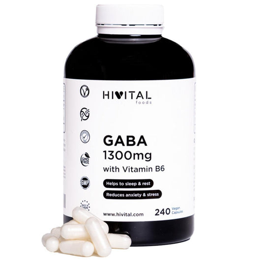 Gaba 1300 mg 240 cápsulas vegan Hivital