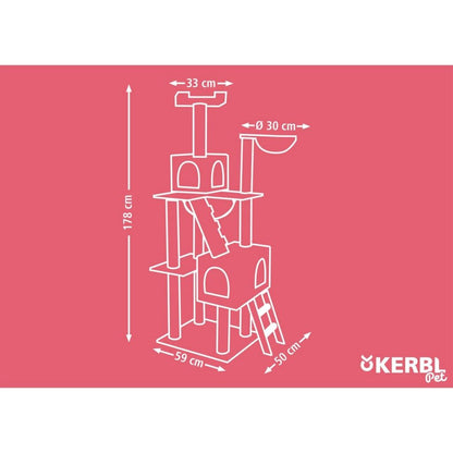 Kerbl Rascador Para Gatos Square Gris Claro 178 Cm_2