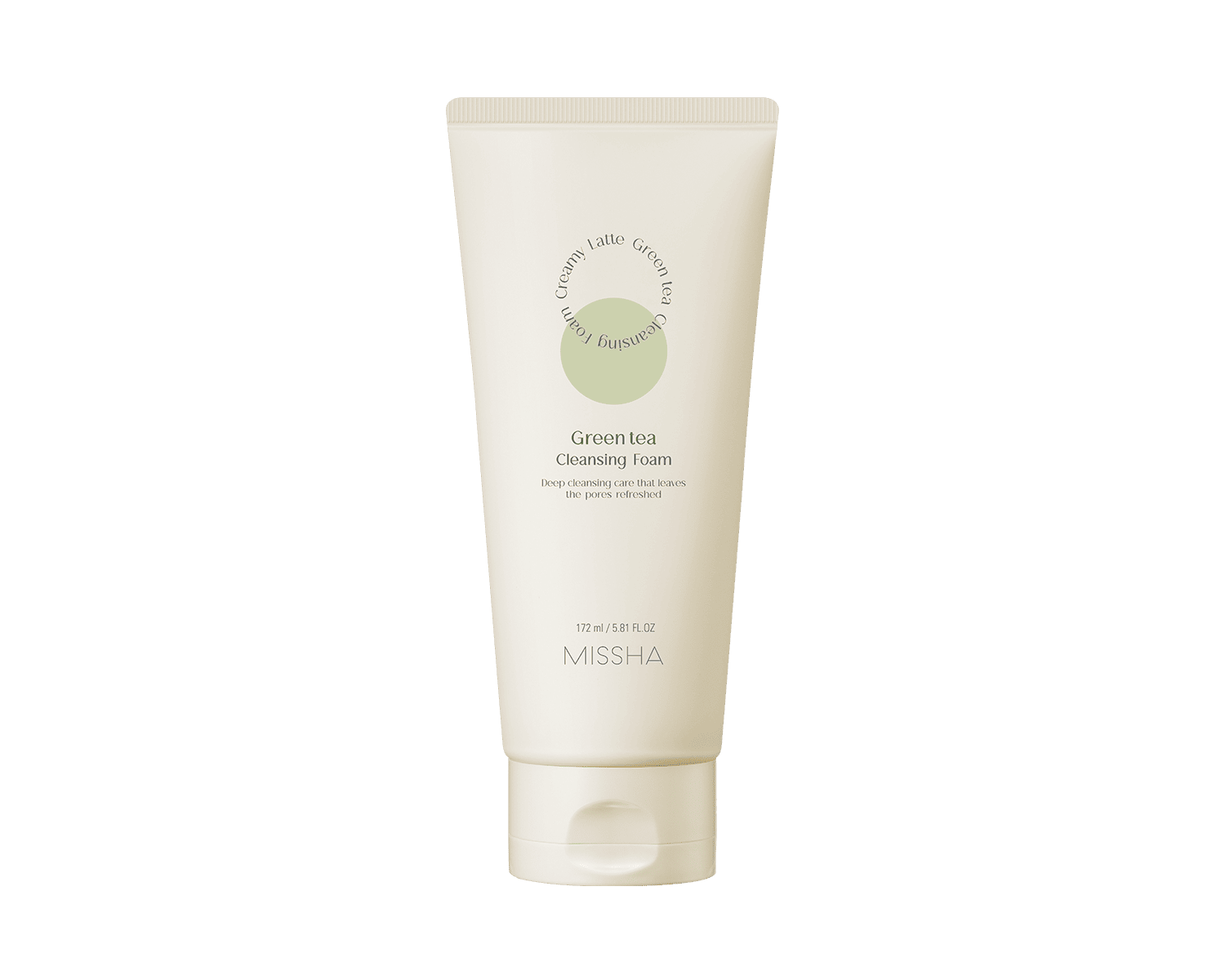 Missha Creamy Latte Cleansing Foam [green Tea] (172ml) - Espuma Limpiadora Con Té Verde_0