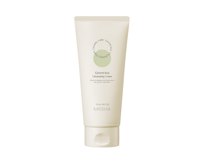 Missha Creamy Latte Cleansing Foam [green Tea] (172ml) - Espuma Limpiadora Con Té Verde_0