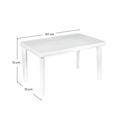 Mesa De Resina Rectangular Terra Blanca 127x76x72cm O91_1