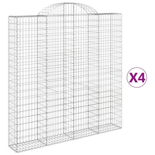 Cestas De Gaviones 4 Uds Forma De Arco Hierro 200x30x200/220 Cm_0