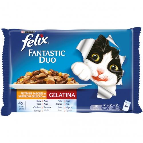 FELIX Duo Festa de Sabores em Gelatina 4x85g