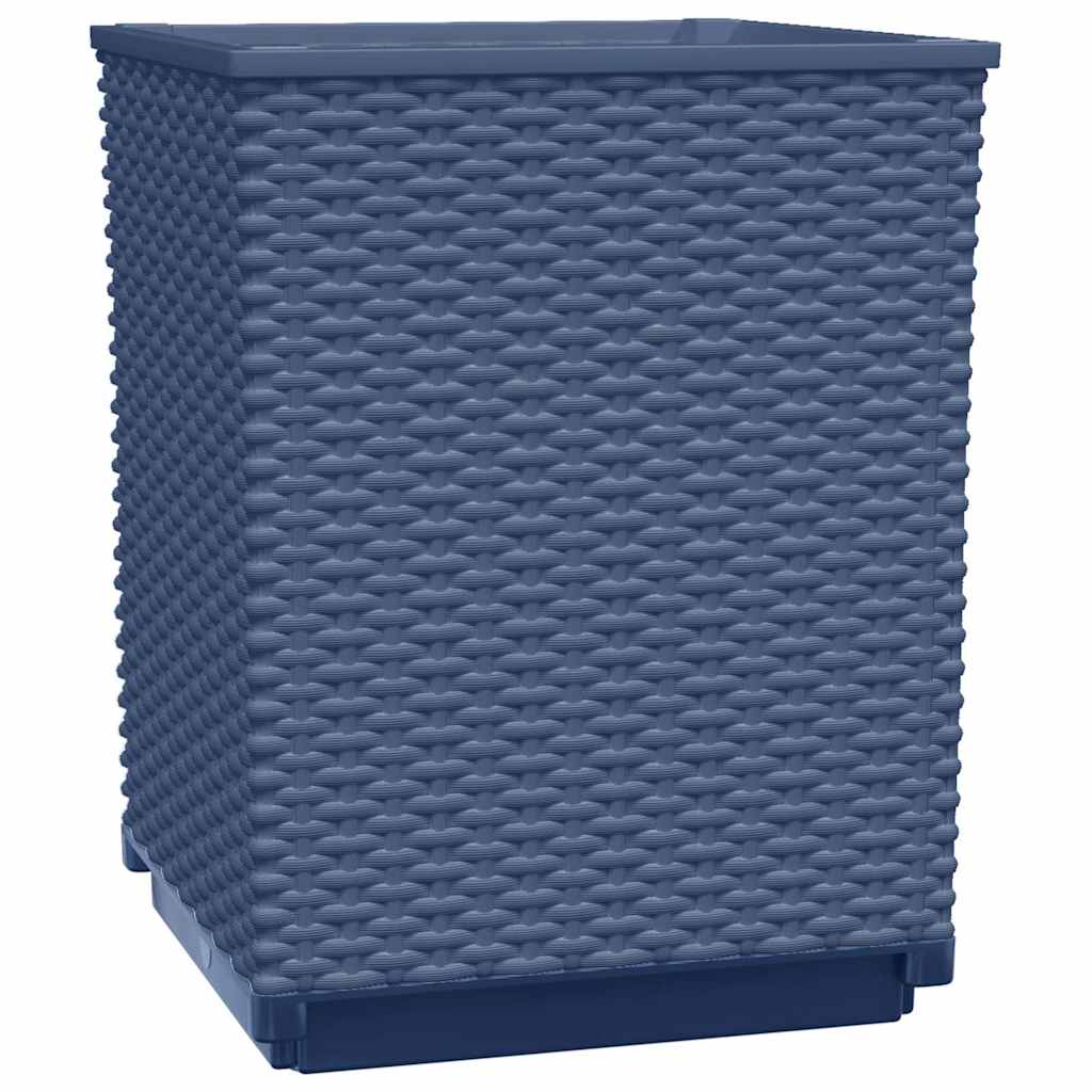 Jardineras 4 Uds Polipropileno Azul Gris 30x30x37 Cm_3