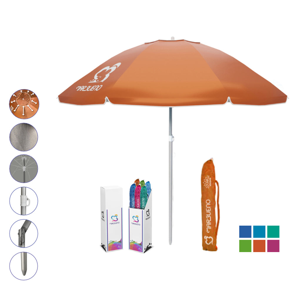 Sombrilla Nylon Y Aluminio Con Funda - Surtido - Ø 180 Cm_0