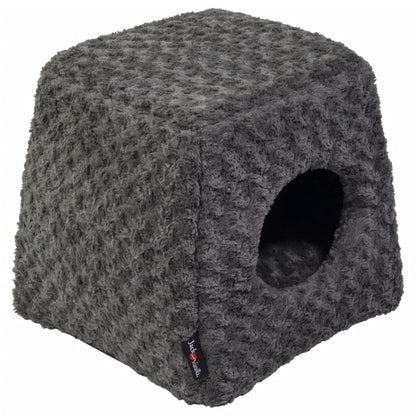 Jack And Vanilla Cueva Para Mascotas Softy S Roseta Gris 40x40x39 Cm_0