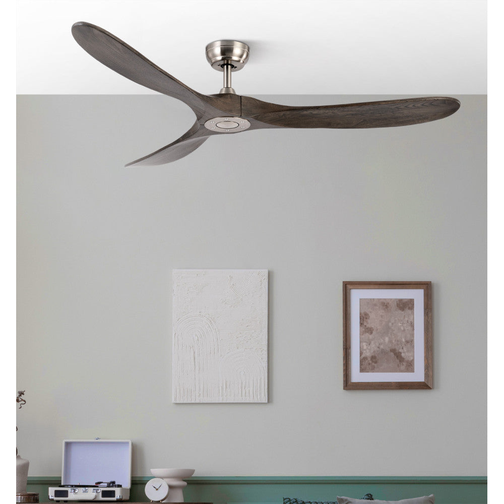 Ventilador Dc Marin Niquel 3 Aspas Roble Sin Luz 6 Velocidades Remoto Temporizador 152d 24_3
