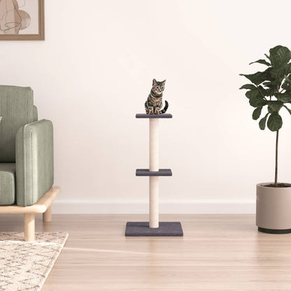 Rascador Para Gatos Con Postes De Sisal Gris Oscuro 73 Cm_1