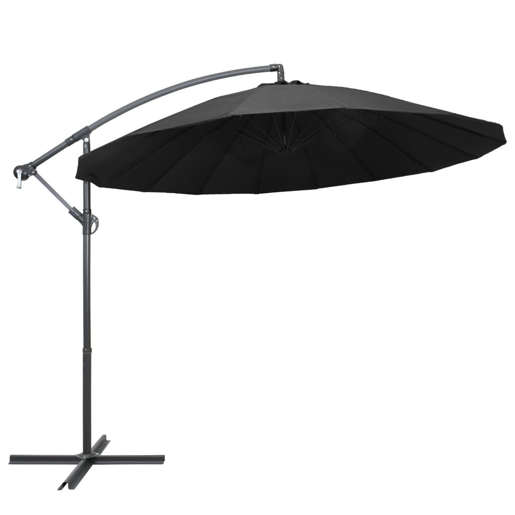 Vidaxl Sombrilla Colgante Con Palo De Aluminio Gris Antracita 3 M_0