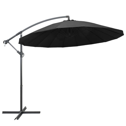 Vidaxl Sombrilla Colgante Con Palo De Aluminio Gris Antracita 3 M_0