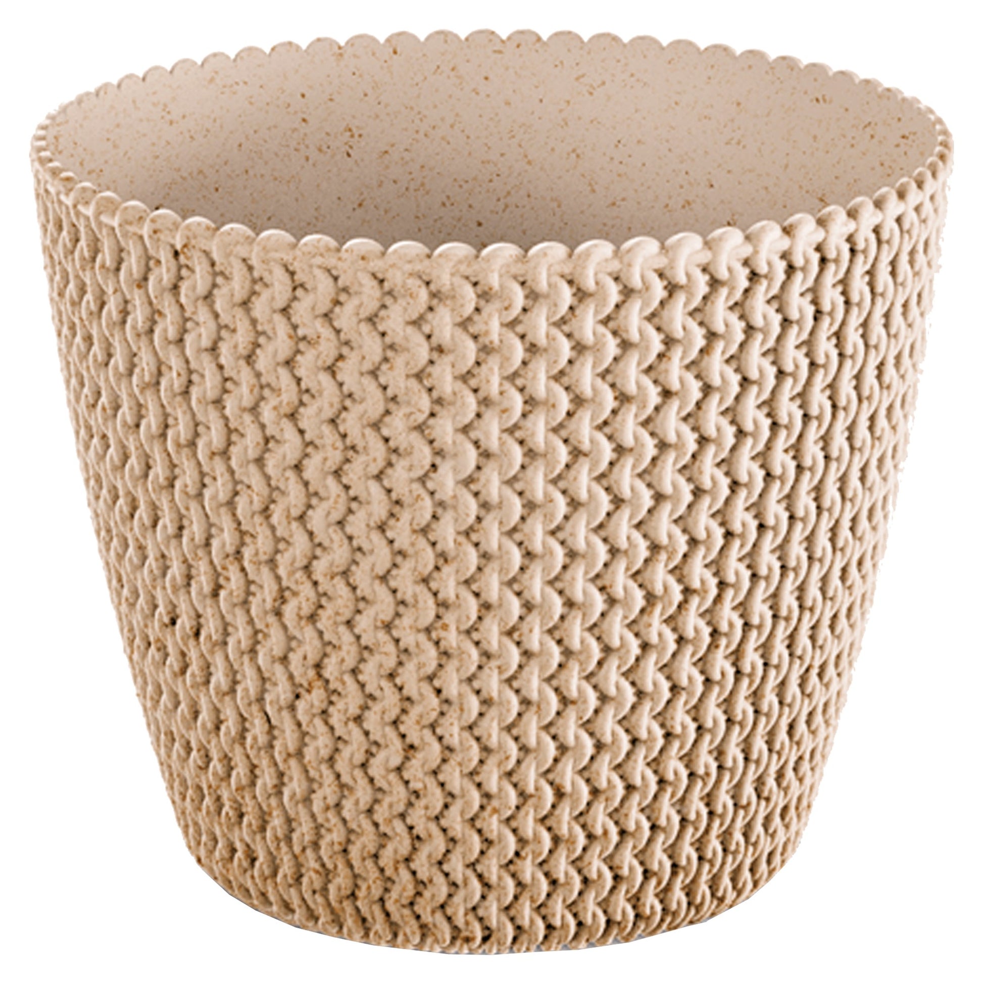 Macetero Color Ocre,sin Depósito , Colección Splofy Eco Wood De 25,9cm X 25,9cm X 22cm Cm, Capacidad De 8 L._0