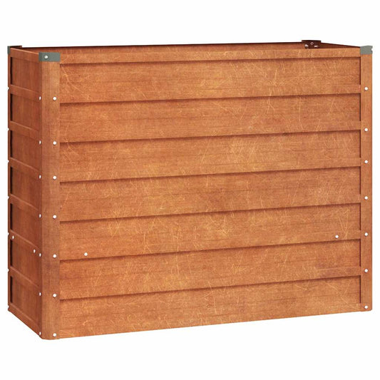 Arriate Oxidado De Acero Corten 100x40x77 Cm_0