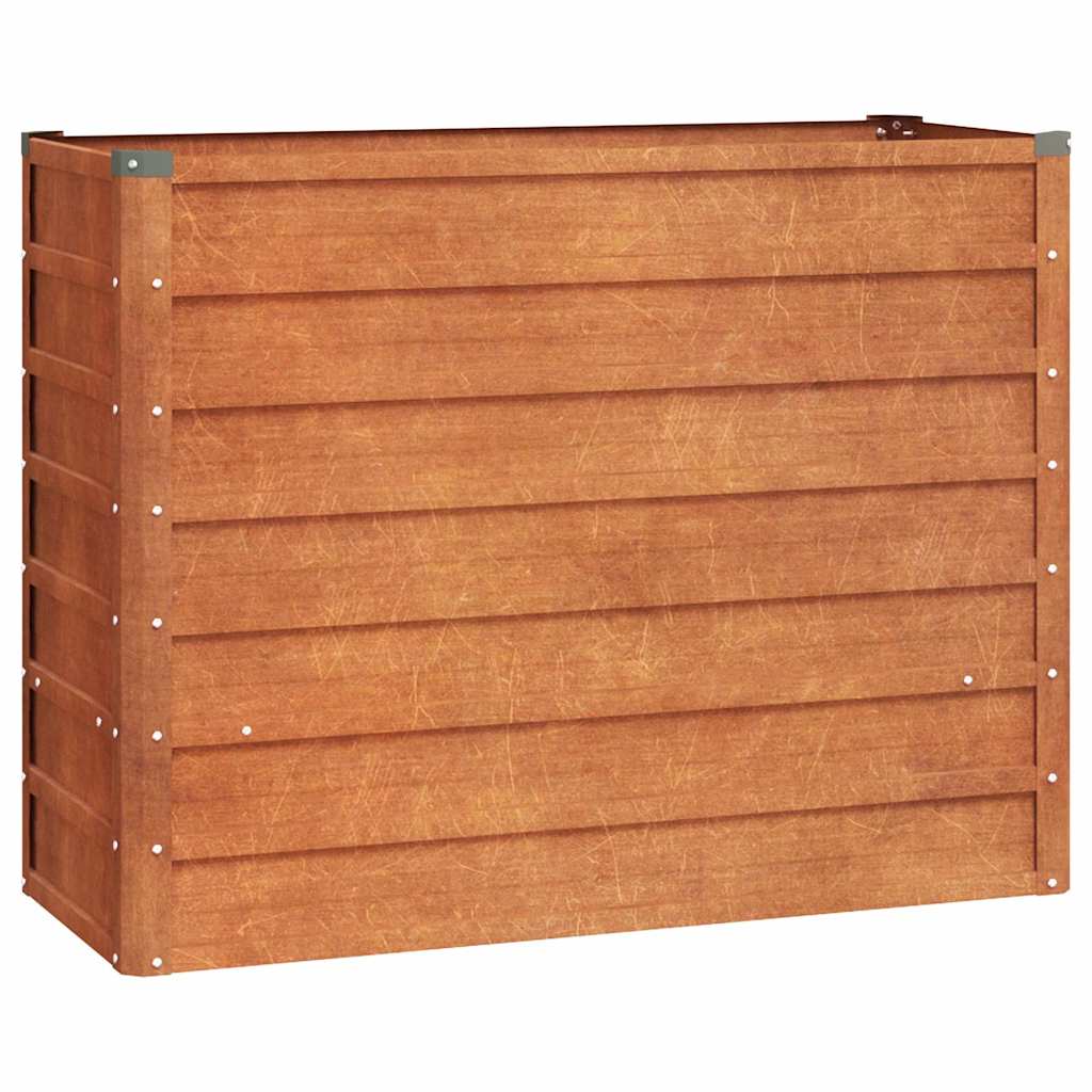 Arriate Oxidado De Acero Corten 100x40x77 Cm_0