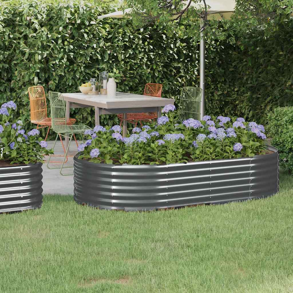 Jardinera Arriate Acero Galvanizado Antracita 175x100x36cm_1