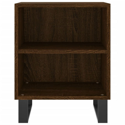 Mesita De Noche Madera De Ingeniería Roble Marrón 40x30x50 Cm_2