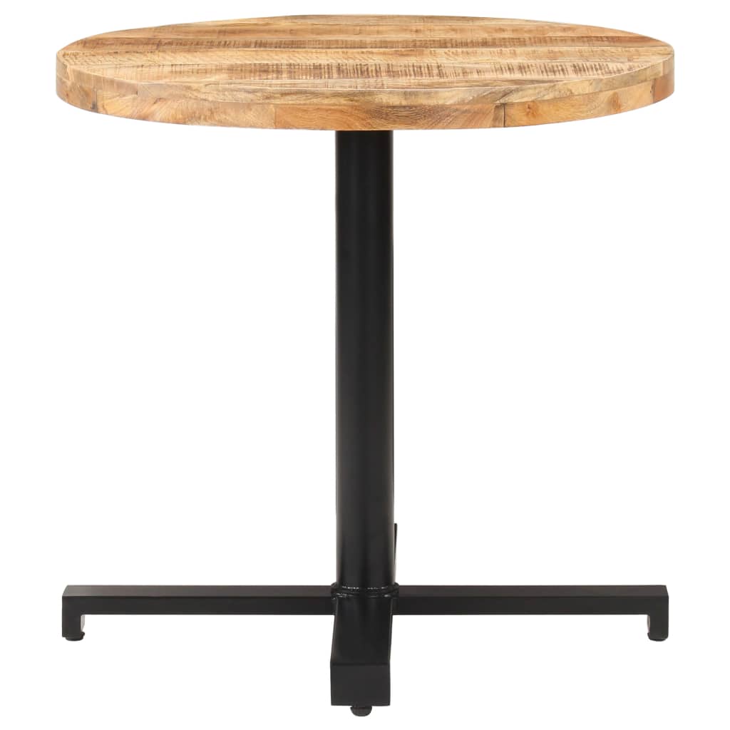 Mesa De Bistró Redonda Madera De Mango Rugosa Ø80x75 Cm_0