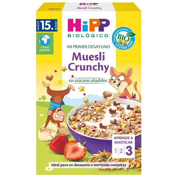 Embalagem x 2 Muesli Crocante para crianças Bio +15 meses HiPP 200 g