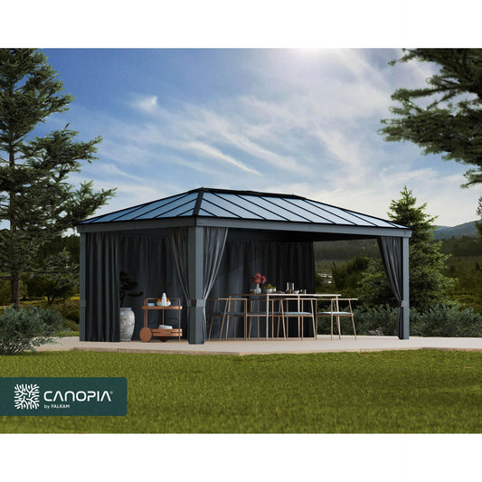Conjunto de cortinas para gazebo Dallas 360x611 cm 