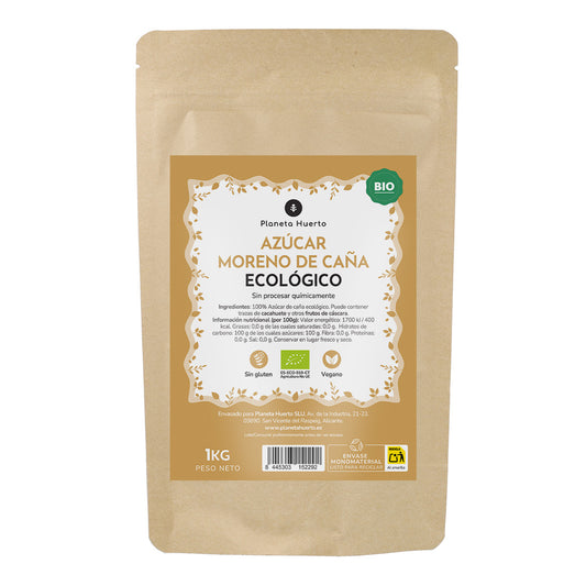 Açúcar mascavado biológico de cana da Planeta Huerto 1 kg