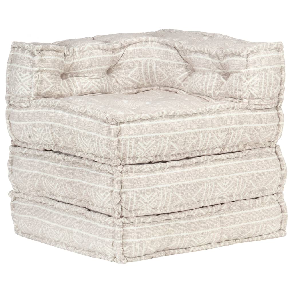 Vidaxl Puf Modular De Tela Beige_5