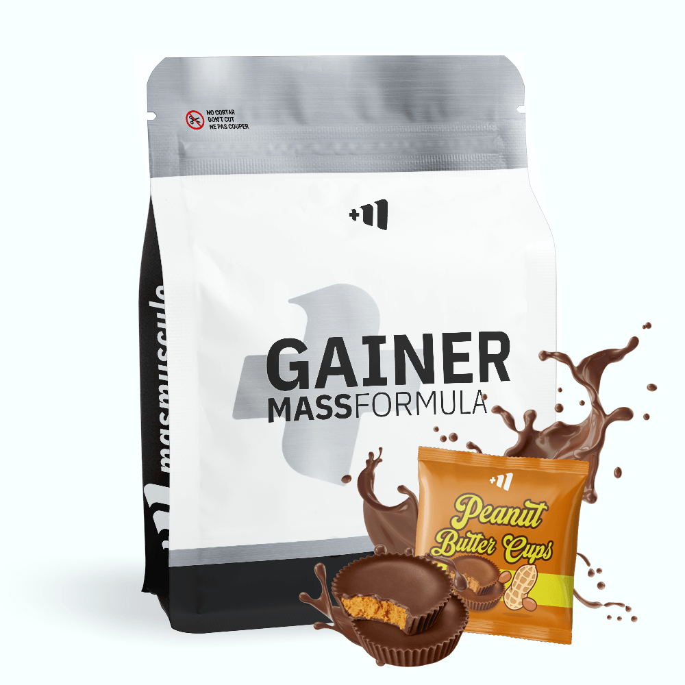 Gainer Mass Formula - 3 Kg - Peanut Butter Cups - Aumenta La Masa Muscular - Masmusculo_0