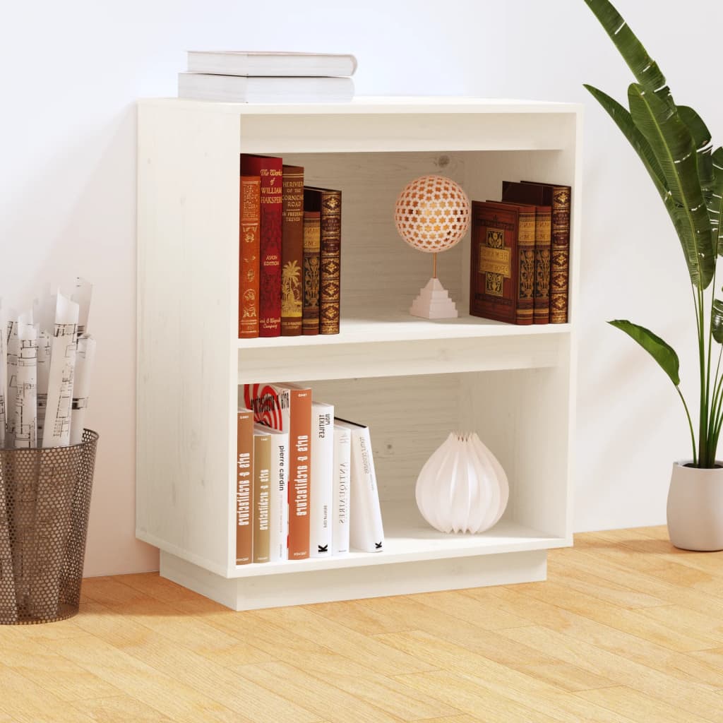 Mesa Consola De Madera Maciza De Pino Blanco 60x34x75 Cm / Vetonek_1