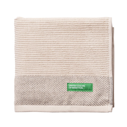 Set 3pcs Toallas De Baño (30x50+50x90+70x140cm) 450 Gsm 100%algodon Beige Casa Benetton