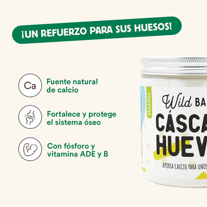 Suplemento para animais de estimação Wild Balance Organic Eggshell 140g