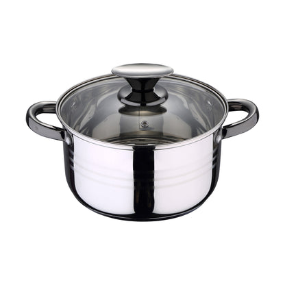 Bateria 8pc Acero Inoxidable Apta Para Inducción + 3 Sartenes 16/20/24 Cm San Ignacio