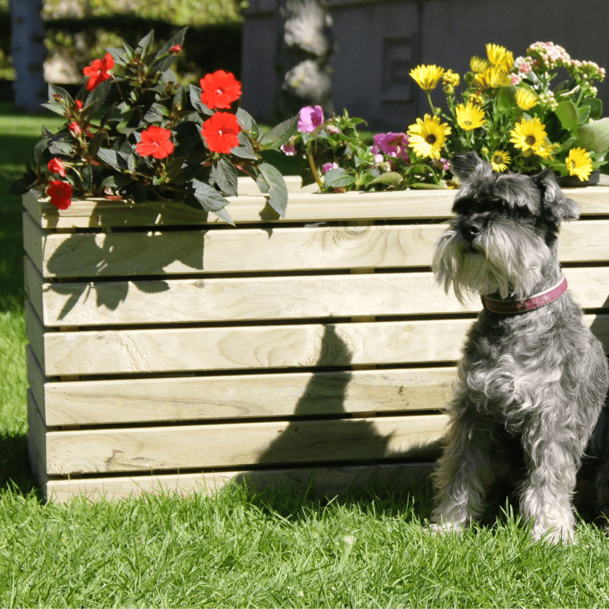 Jardinera Luxe De Madera Tratada Vidahuerto 80x40x40 Cm._4
