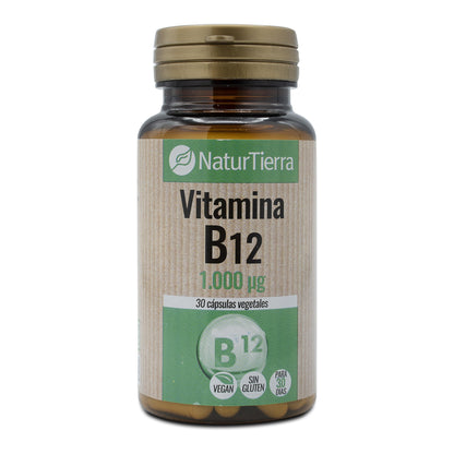 Vitamina B12, 30 cápsulas vegetais. NaturTierra